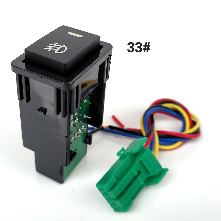 

1PC Black Plastic Auto Car 5 Pin Push Button Fog Light Switch 23*43*60mm for Honda C/ivic A/ccord C'RV Car Fog Light Switch