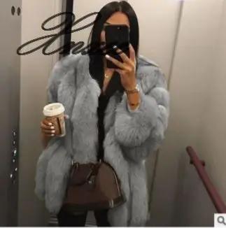 Пальто с искусственным мехом Сезон осень зима женские 2020 модное повседневное