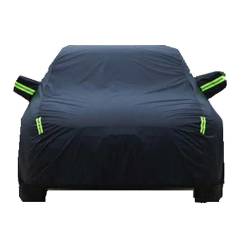 

Universal SUV/Sedan Full Car Covers Outdoor Waterproof Sun Rain Snow Protection UV Car Zipper Design Black Car Case Cover