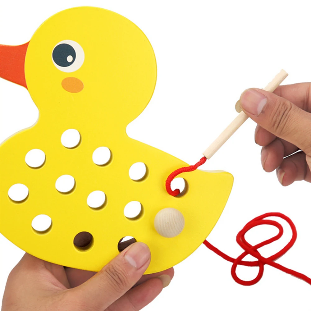 

Worm Eat Fruit Wooden Threading Toys For Kids 3D Puzzle Montessori Educational Wooden Toys Children Puzzle Game Montessori Toys