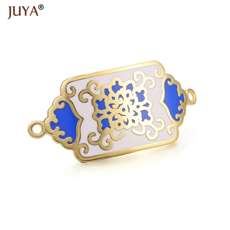 As Picture Juya новейший высококачественный медный металл с цветной эмалью дизайн очаровательные соединители аксессуары для самостоятельного изготовления ювелирных изделий ремесло - Цвет: As Picture