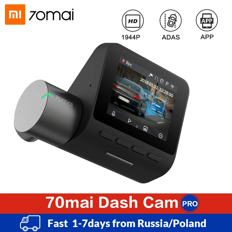 Xiaomi 70mai Dash Cam Pro Smart car dvr камера Wifi 1944P gps ADAS 70 Mai Dash камера парковки монитор g-сенсор видео рекордер