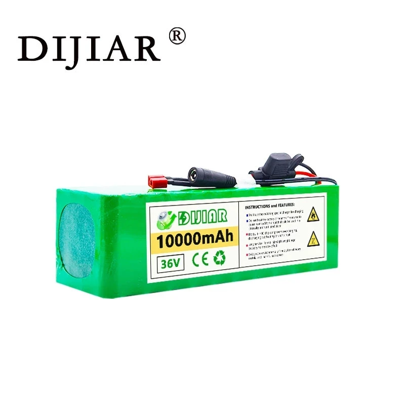 Аккумуляторная батарея DiJiar для электромобиля 36 В 10 А · ч 10S4P 18650 500 Вт мощный