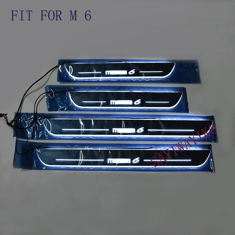 

Car Styling FIT For 2014 2015 2016 2017 2018 Mazda 6 3 led Scuff Plate Door Sills Pedal Protector Cover Trim Accessories