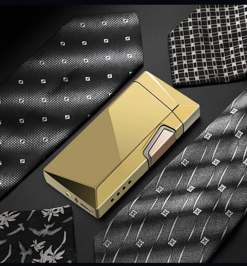 Плазменная электрическая зажигалка USB для сигарет курение двойная дуга