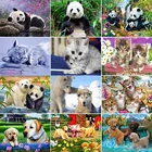 Алмазная картина сделай сам с животными, панда, кошка, собаки, полная круглая Алмазная вышивка, мозаика, наборы для вышивки крестиком, домашний декор, ремесла, подарок