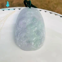 natural myanmar jade dragon emerald jadeite carved pendant necklace high end gift pendant necklaces