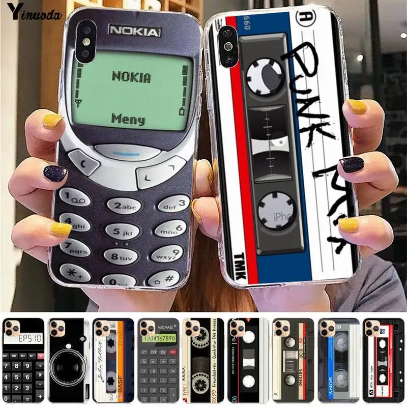 

Vintage Tape Camera Gameboy Black TPU Soft Rubber Phone Cover for iPhone 13 8 7 6 6S Plus X 5S SE 2020 XR 11 pro XS MAX