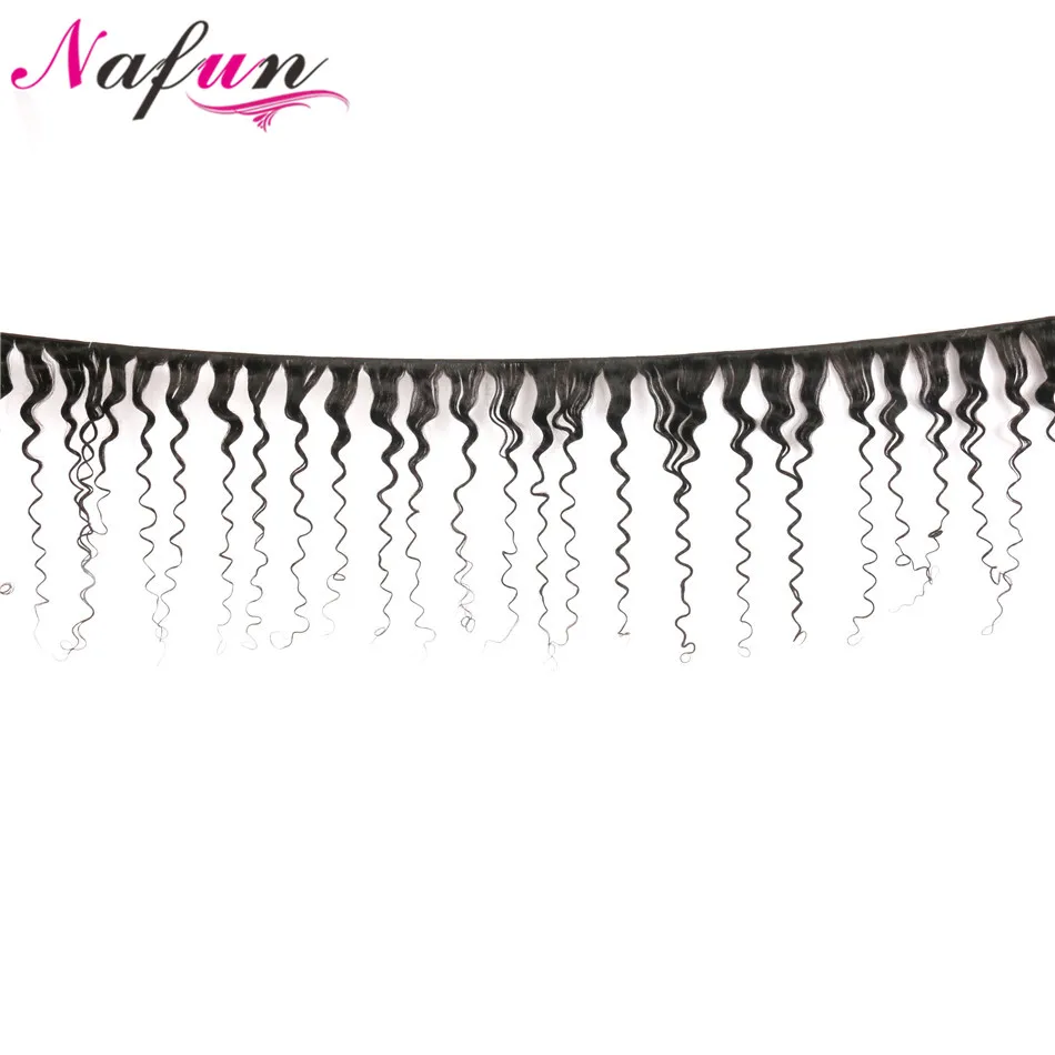 Накладные бразильские волосы NAFUN волнистые человеческие 1/3/4/5 пряди натурального