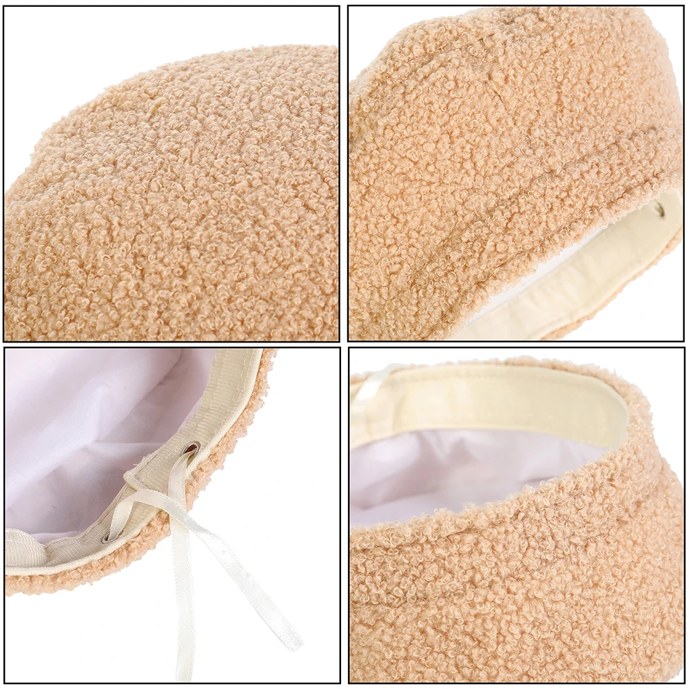 

WELROG Alpaca Hair Berets Solid Color Female Beret Spring Korean Version Beret Hat Wild British Painter Hat Soft Furry Hat Beret