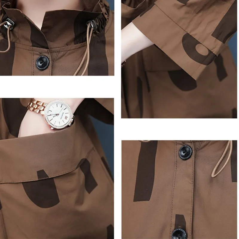 Демисезонный пальто для женщин с завязкой на талии тонкий легкое защитой от