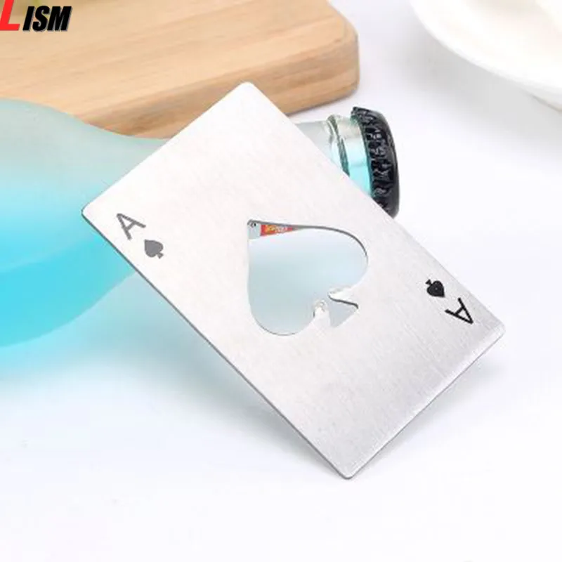 2 шт. Карманный пивной карта открывалка многофункциональная Нержавеющая сталь