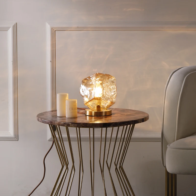 Нордическая Минималистичная стеклянная настольная лампа LukLoy для спальни