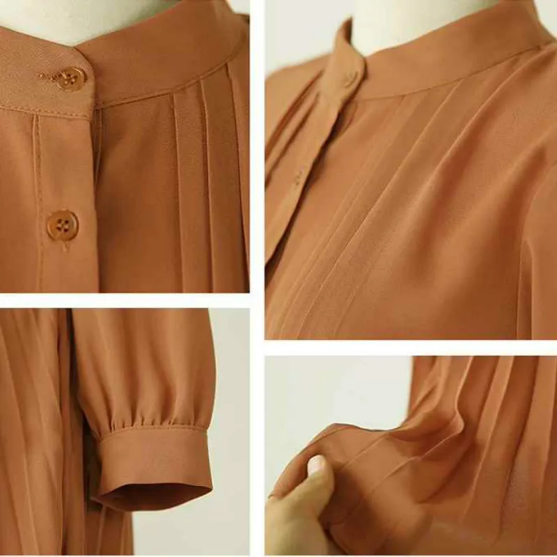 

Semfri Dress Women 2020 Spring Summer Pleated Dresses Female Korean Version High Waist Slim Dress with Belt Long Sleeve Dresses