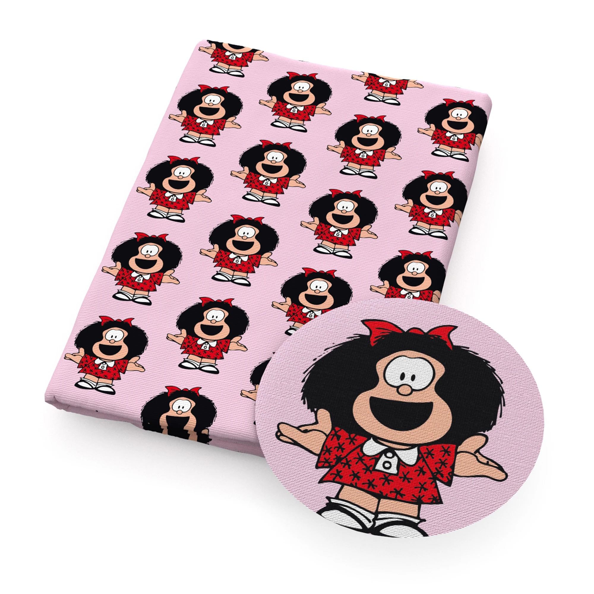 Девочка мультфильмы полиэстер хлопок Материал Mafalda ткань Пэчворк Ткань Дети