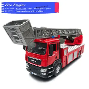 JOYCITY 132 весы модели грузовиков игрушки человек воздушная лестница пожарная машина грузовик литья под давлением Металл Модель автомобиля игрушка для подарка, для детей
