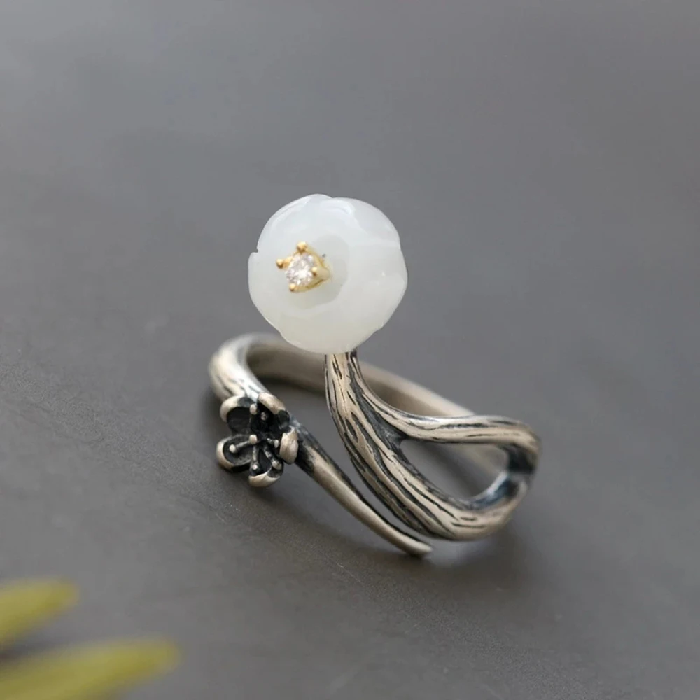 

Style Restoring Ancient Ways Punk Adjustable Ring Men And Women, Ms Contracted Temperament Petals Ring Party Jewelry Gifts