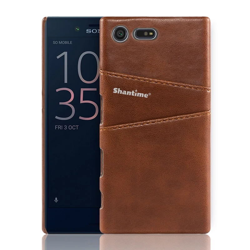 BROWN Для sony Xperia X Compact XZ Премиум кожаный чехол для sony Xperia XZ1 Compact XZ1 деловой кошелек с отделениями для карт чехол для телефона - Цвет: BROWN