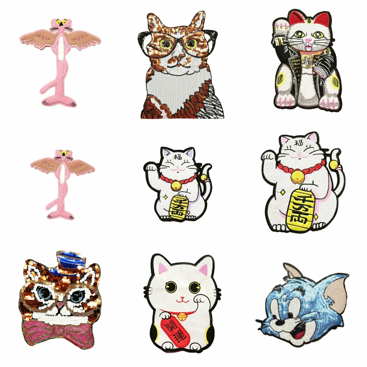 

large embroidery big cats animal cartoon patches for clothing OR-42