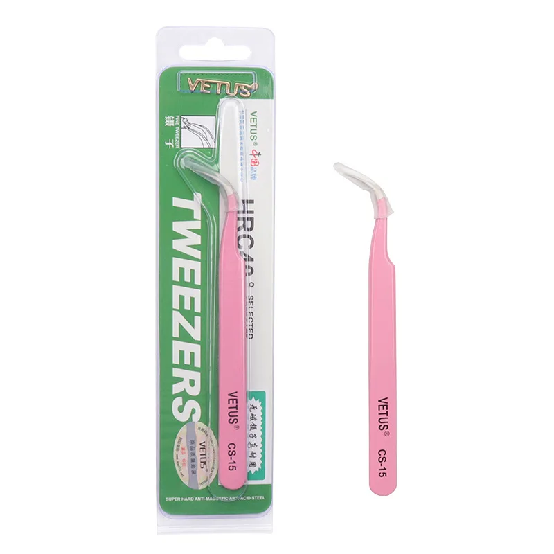 

1Pcs Stainless Steel Pink Hair Beauty Lssh Tweezer For Eyelash Extensions Nail Art Nippers Eyebrow Hair Remover Clip 2020 New