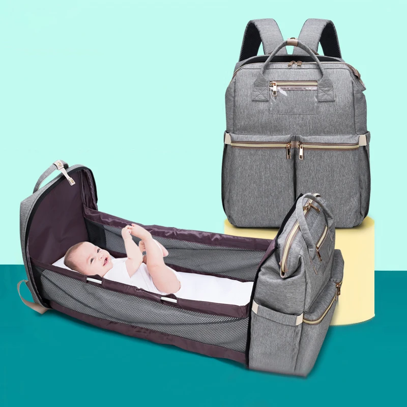 

Сумки для подгузников, детская кроватка, складной модный рюкзак, вместительная изоляция, сумка для прогулочной коляски с пеленальным коври...