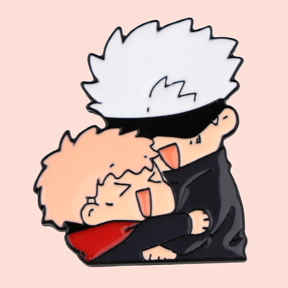 

ZF3892 Japanese Accessories Jujutsu Kaisen Boy Enamel Pins And Brooches Cartoon Creative Metal Denim Hat Badge For Friends Kids