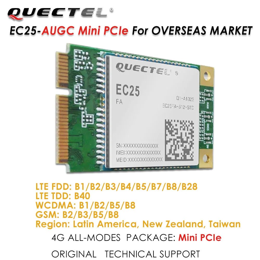 

EC25 EC25-AUGC/EC25-AUGC-MINI PCIE 4G LTE IOT/M2M-Optimized LTE Cat 4 Module For Latin America Australia New Zealand Taiwan