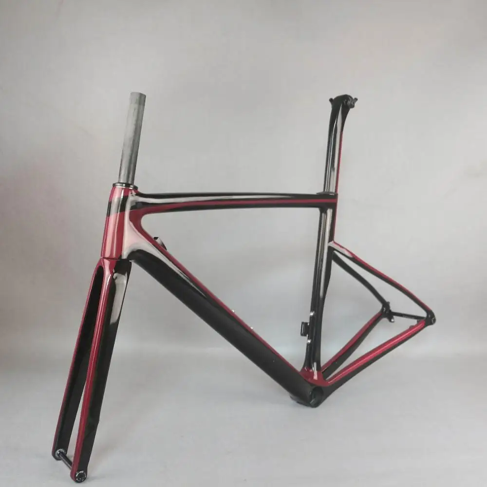 

2021 custom painting Flat Mount disc carbon road frame Bicycle Frameset T1000 New EPS technology disc carbon frame TT-X19