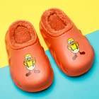 Тапочки детские хлопковые, водонепроницаемые тапочки из ЭВА, теплые домашние тапочки, большие размеры