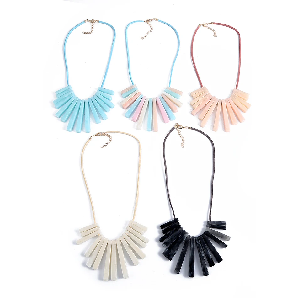 Match-Right Women Trendy Korean Velvet Chain Statement Necklace with Stone For Women Jewelry YJZ-8074