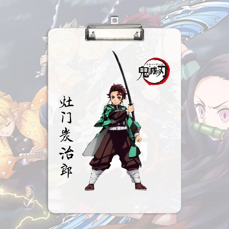 

1Pcs Anime Demon Slayer Transparent Writing Pad Folder Board Document Clipboard Acrylic File Folders School Office Supplies