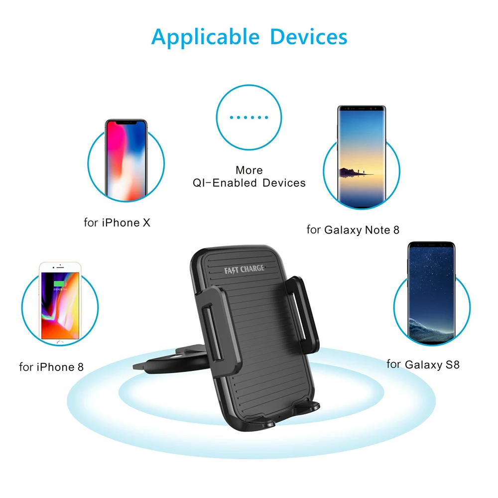 Беспроводное зарядное устройство Qi с 2 USB-портами 10 Вт | Мобильные телефоны и
