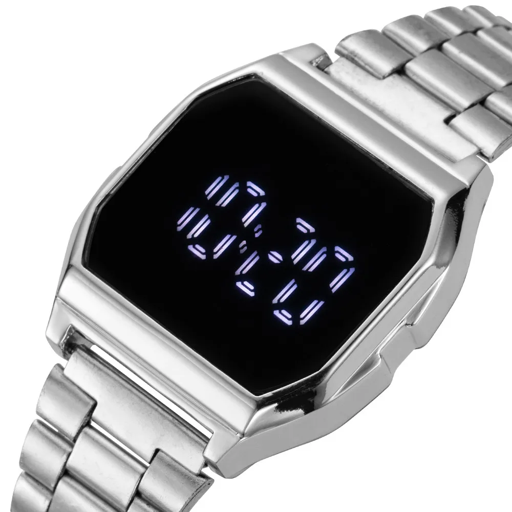 

Classic Business Retro Men's Digital Watches Stainless Steel Strap Male Watches Military Watch Clock Male Relojes Para Hombre