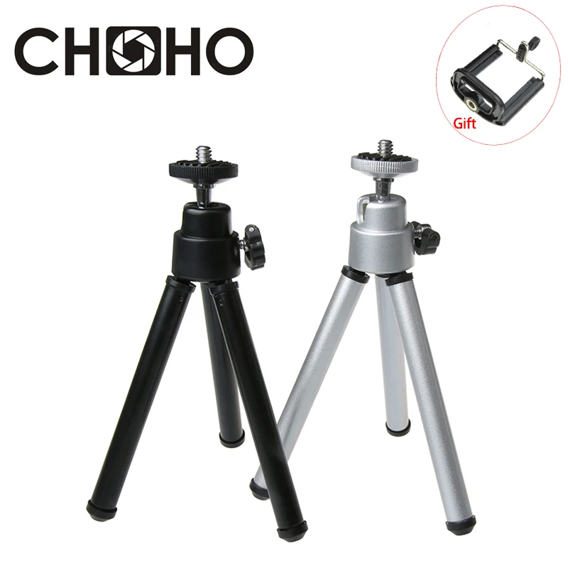 Фото Aluminu Mini Tripod Stand Portable Self Stick Light table Tripode Supportor Live Show Phone Holder For Camera phone Gopro SJCAM №1