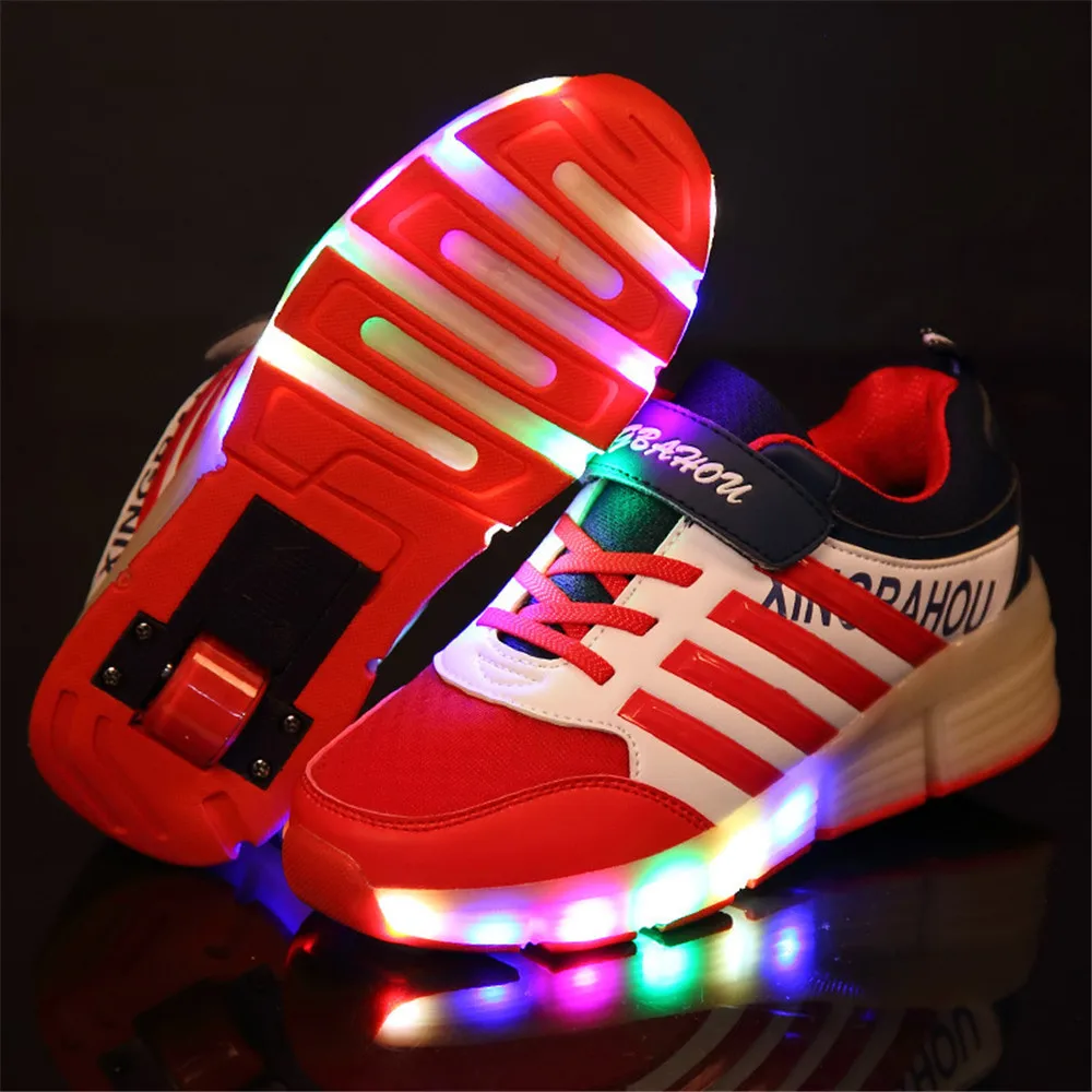 Детские кроссовки Heelys светящиеся с колесами для девочек и мальчиков новинка 2019 |