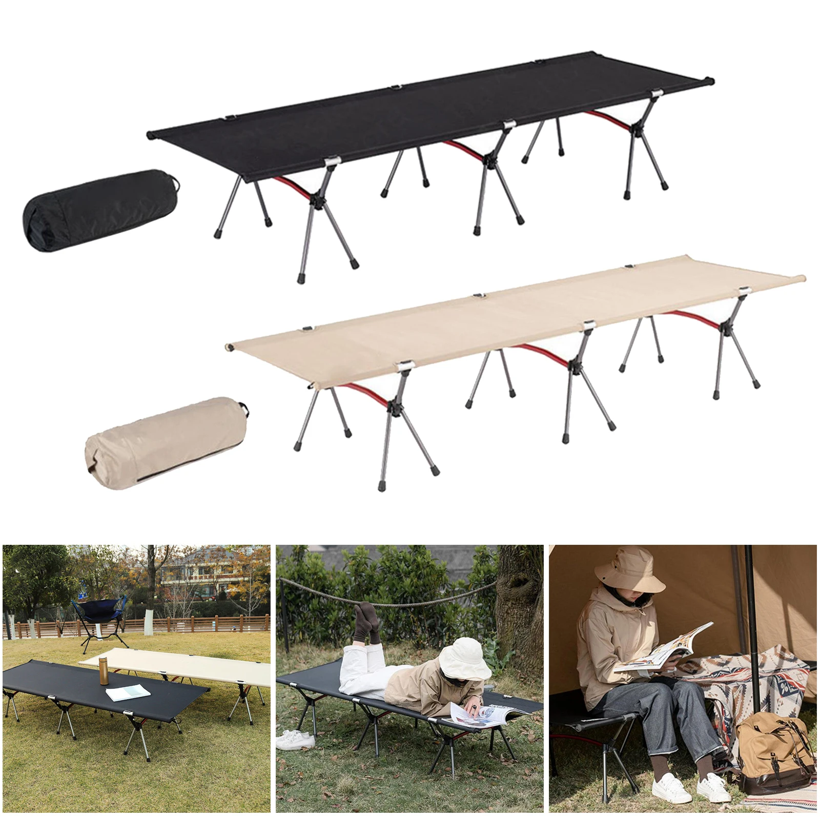 Складная кровать для кемпинга на открытом воздухе сна с поддержкой до 330 фунтов