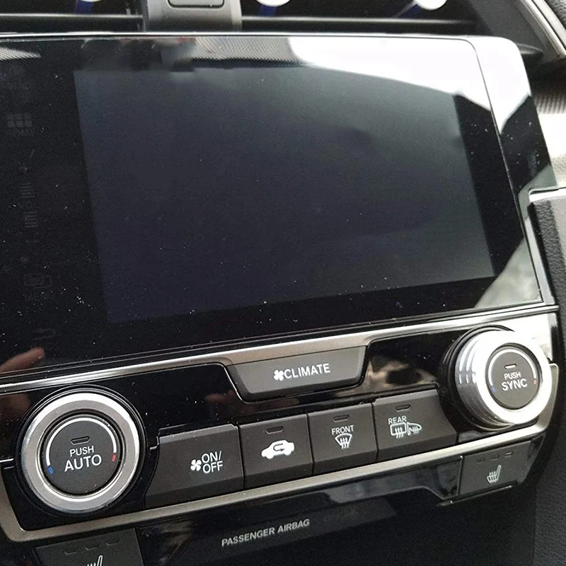 2 шт. Серебряный AC климат-контроль кольцо ручки крышки совместимы для 2016-Up 10Th Gen Honda