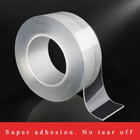 double sided self adhesive transparent nano tape is firm and seamless reusable transparent double sided tape j1001