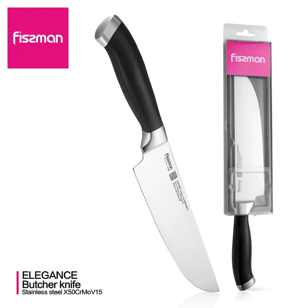 FISSMAN 8 дюймов нож для мясника элегантность серии немецкий стальной кухонный с ABS