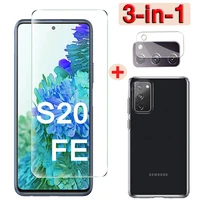 3in1 for samsung galaxy s20 fe tempered glass screen protector camera lens film tpu back case for s20 fe screen protectors