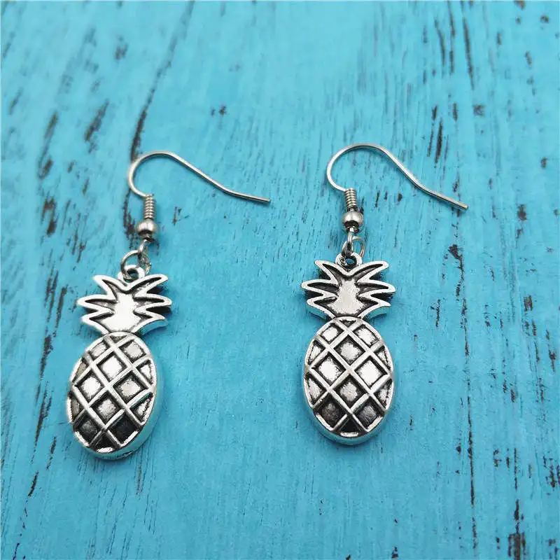 

Pineapple Charm Earrings,Vintage Fashion Jewelry Women Christmas Birthday Gifts Accessories Pendants Zinc Alloy