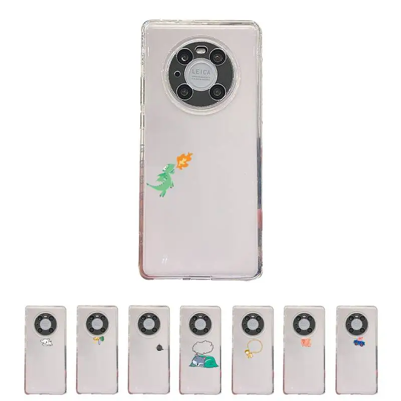 

Creative design animals-2 Phone Case Transparent For Huawei enjoy 20 10 9 8 7 S SE E C Z pro plus lite Soft TPU Clear bags