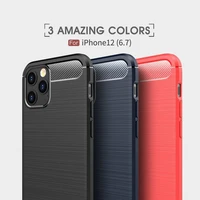 carbon fiber phone case for iphone 12 5 4 6 1 6 7inch 7 8 se 2020 11 11pro se2 12 max soft silicone phone back cover case shell