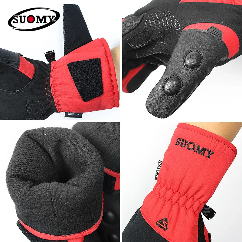 

SUOMY Long Motorcycle Gloves Men Women Winter Waterproof Touch Screen Moto Gloves for Motocross Motorbike Racing Riding