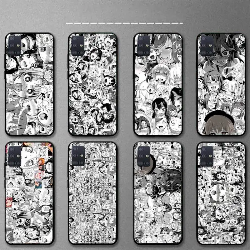 

ahegao manga girl Shockproof Phone Case For Samsung A20E A32 A31 A21 A12 A11 A02 A71 A51 A20S A70 A50S soft Cover Fundas