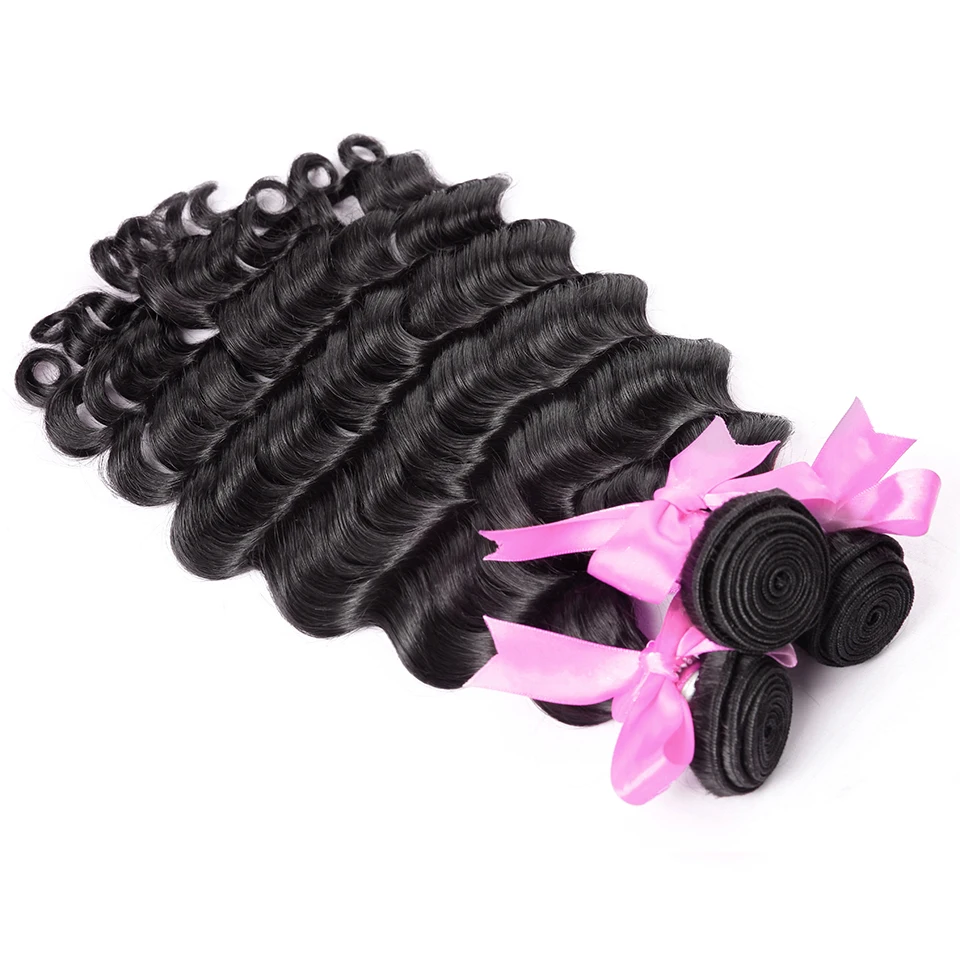 Натуральные волнистые бразильские волосы Remy пучки 100% человеческих волос