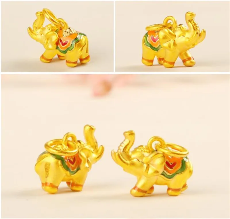 Милое золотое ожерелье с подвеской в виде слона для женщин свадебные аксессуары