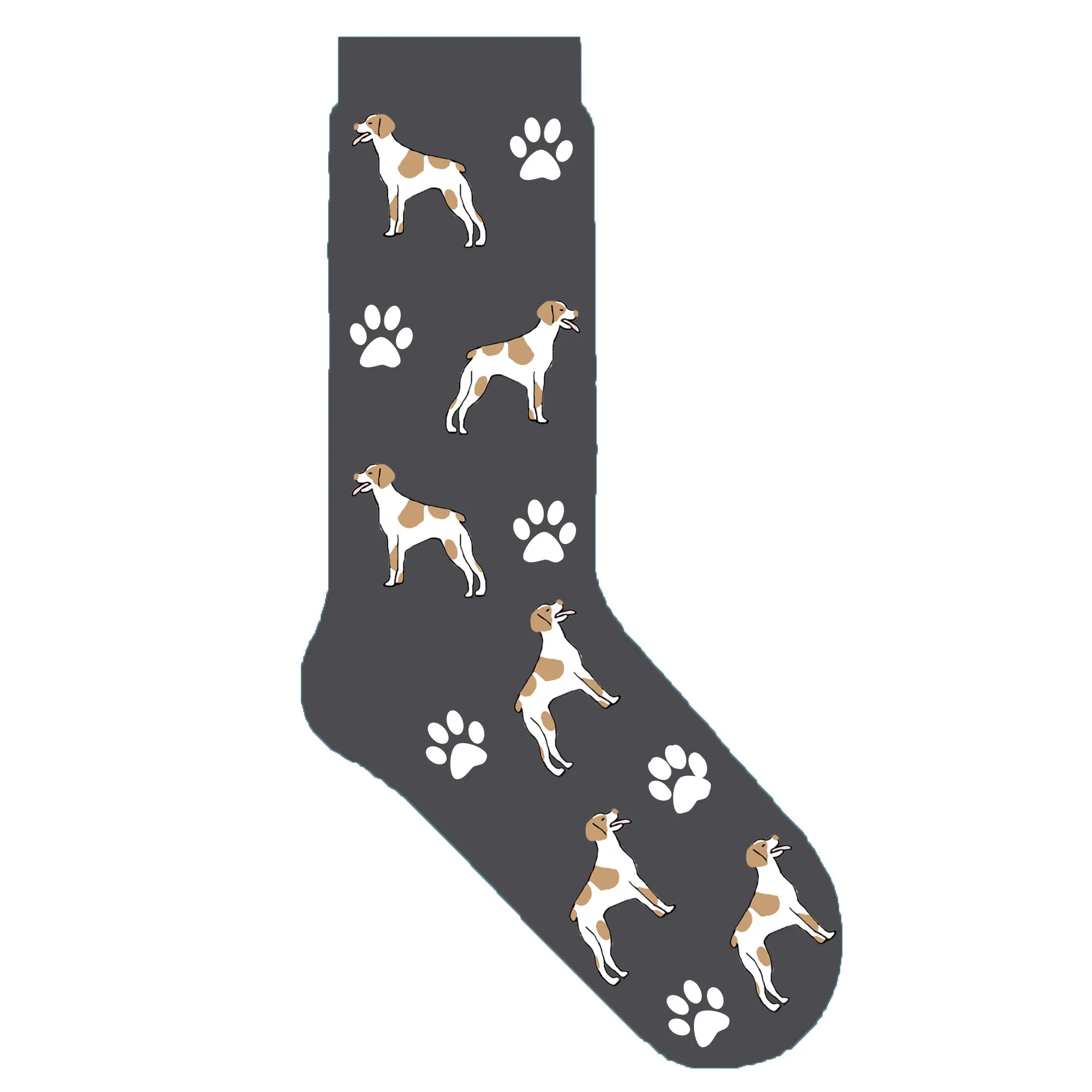 Brittany dog paw Brittany/подарок для собаки, женские носки с щенком, тематический подарок для собаки, папы, мамы, новизны, собаки, порода, подарок, 50 пара/лот - Цвет: Brittany dog paw