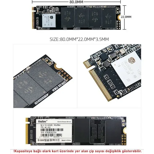 KingSpec WHAT Series 2280 512 MB to 2400 GB-1700 MB/s Nv UP M.2 SSD