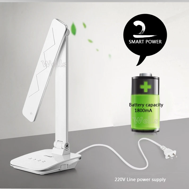 Светодиодная настольная лампа перезаряжаемая портативная регулируемая